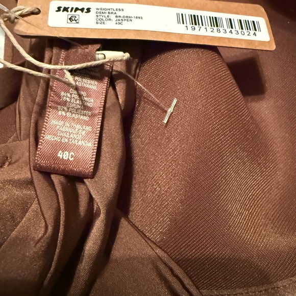 SKIMS Women’s Weightless Demi Bra 40C Limited Edition Jasper Brown New - Picture 4 of 5